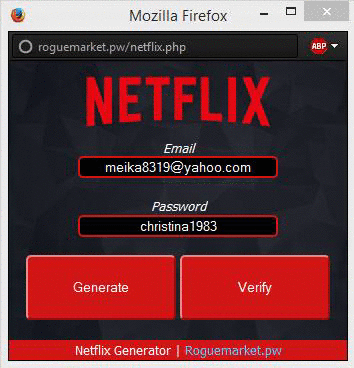 Netflix account generator